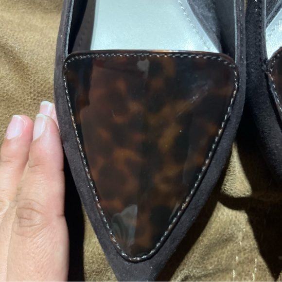 Anne Klein Womens Brown Tortoise AKMedley Suede Low Heel Pump Size 8 Career - Picture 5 of 7